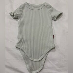 Milkbarn Sage Ribbed Baby Bodysuit